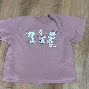 Peanuts Graphic T-Shirt - Mauve